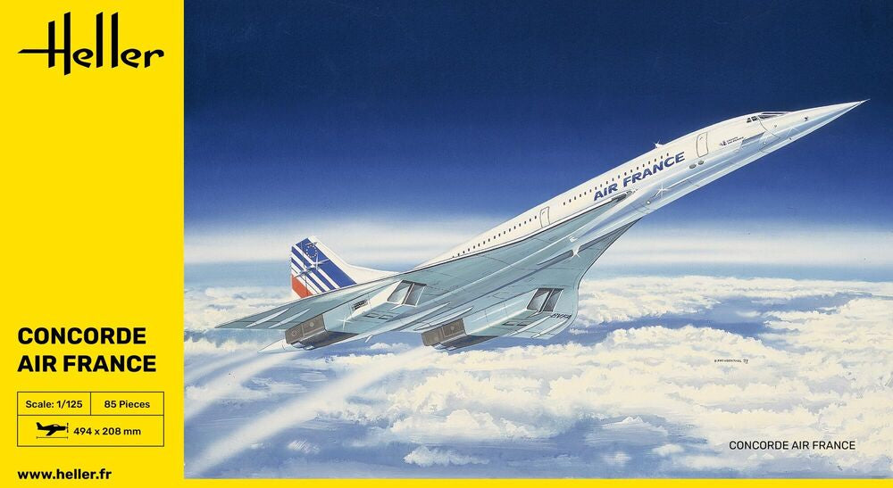Heller 80445 1:125 Aerospatiale Concorde Air France