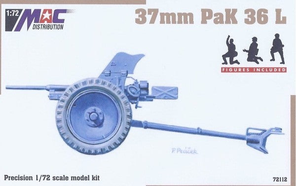 MAC Distribution 72112 1:72 37mm gun PaK-36L