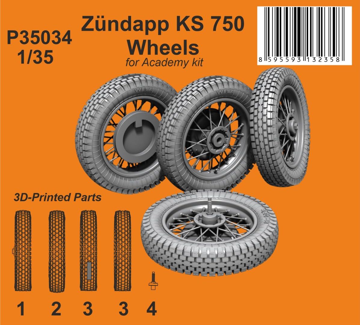 CMK/Czech Master Kits P35034 1:35 Zundapp KS 750 Wheels