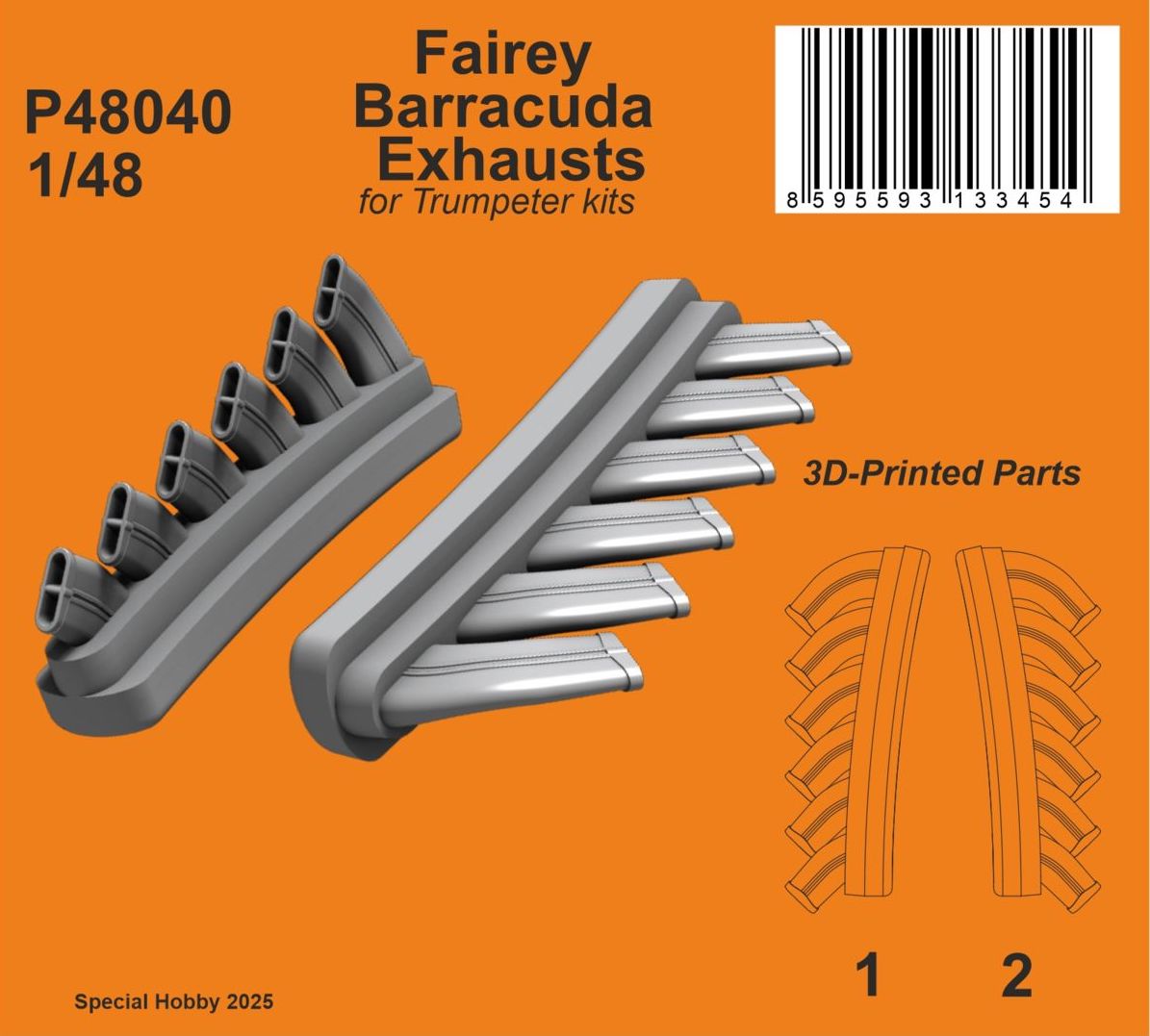 CMK/Czech Master Kits P48040 1:48 Fairey Barracuda MK.II Exhausts