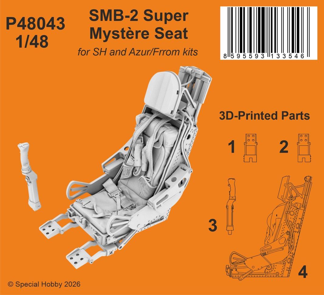 CMK/Czech Master Kits P48043 1:48 Dassault SMB-2 Super Mystere Seat