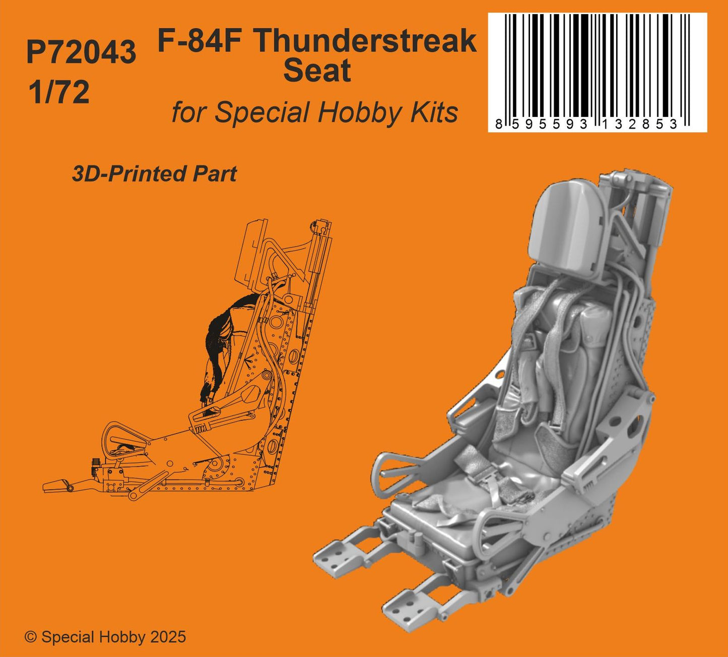 CMK/Czech Master Kits P72043 1:72 Republic F-84F Thunderstreak Seat
