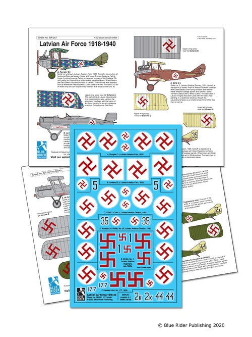 Blue Rider BR-267 1:72 Latvian Air Force 1918-1940.