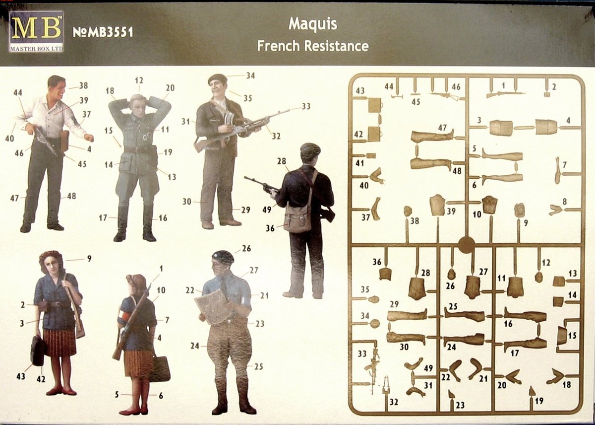 Master Box MB3551 1:35 French Resistance and captured German (WWII) Infantry man