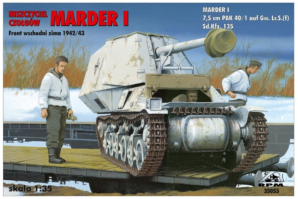 RPM 35055 1:35 Marder I - East Front Winter 1942/43 7.5cm Pak-40/1 auf Gw. Lr.S. (f) Sd.Kfz.135 German Tank Destroyer