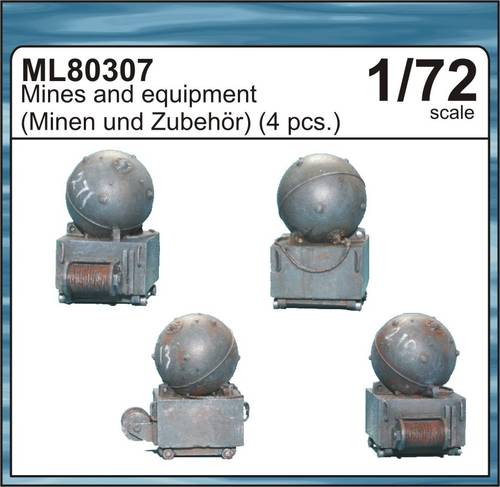 CMK Maritime Line ML80307 1:72 Mines and Equipment (4 pcs)