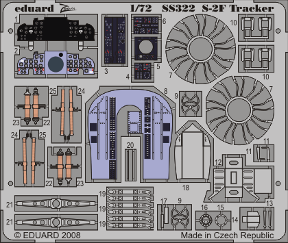 Eduard SS322 1:72 Grumman S-2F Tracker PRE-PAINTED IN COLOUR!