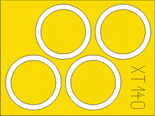 Eduard XT140 1:35 3cm Flak 38 gun wheel masks