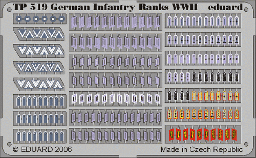 Eduard TP519 1:35 German Infantry Ranks uniform insignia WWII