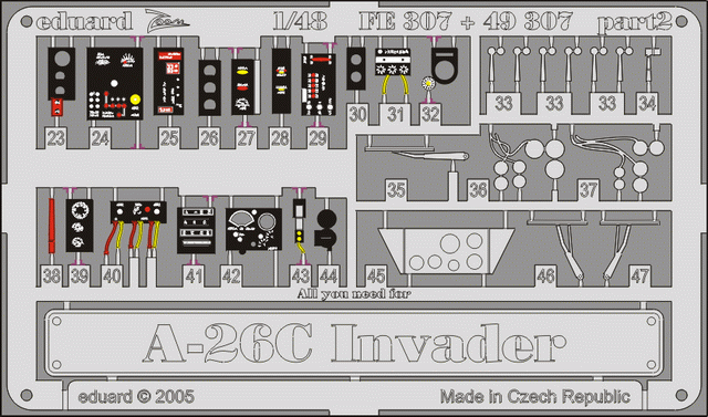 Eduard FE307 1:48 Douglas A-26C Invader interior