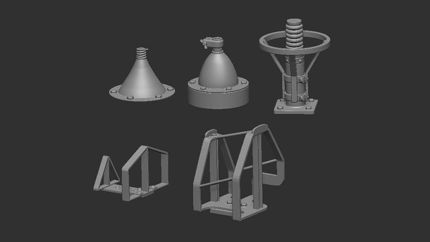 Art Scale 200-A35005 1:35 Aerial bases and roof sights - Britain