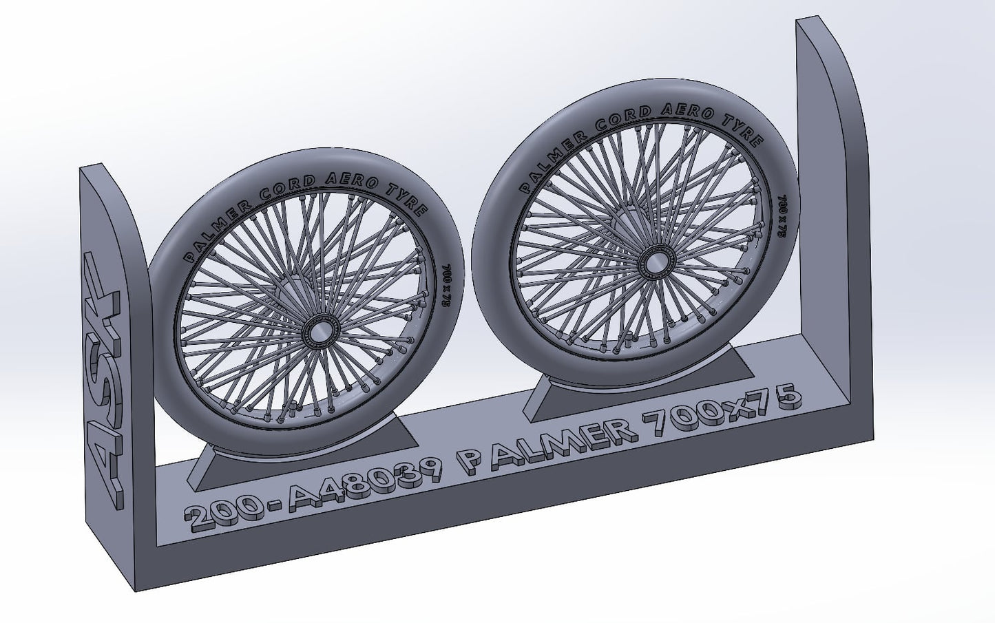Art Scale 200-A48039 1:48 Palmer 700 x 85 spoked wheels, UK WWI, for Sopwith Camel, Sopwith Pup, Sopwitch Snipe