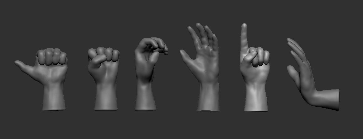 Art Scale 200-A72009 1:72 Hands - 10 pairs