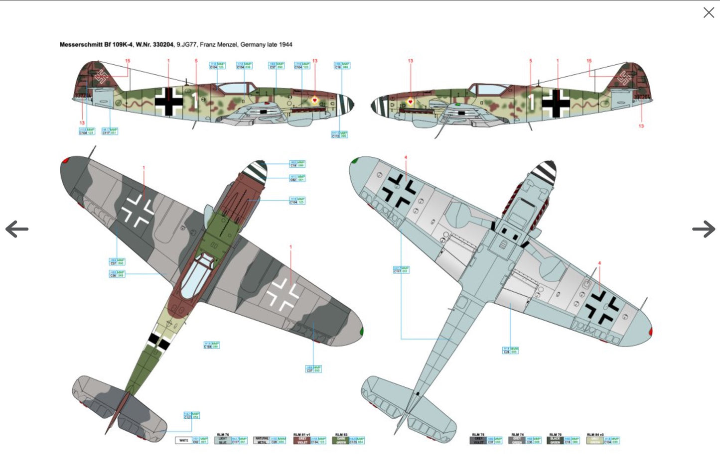 Art Scale 200-D32098 1:32 Messerschmitt Bf 109K-4 part 5