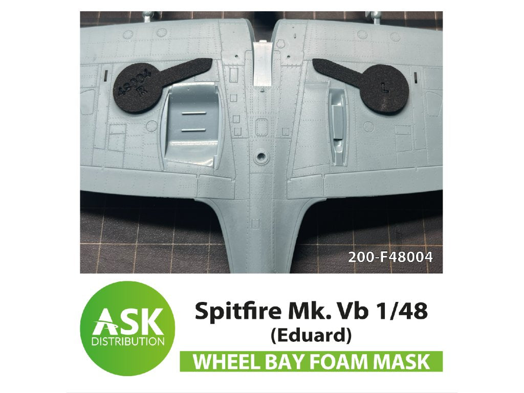 Art Scale 200-F48004 1:48 Supermarine Spitfire Mk.I, Mk.II Foam flexible wheel bays mask