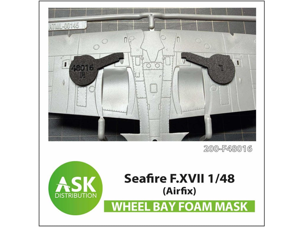 Art Scale 200-F48016 1:48 Supermarine Seafire F.XVII Foam flexible wheel bays mask