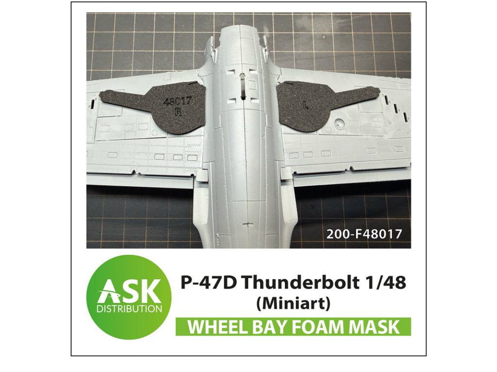 Art Scale 200-F48017 1:48 Republic P-47D Thunderbolt Foam flexible wheel bays mask