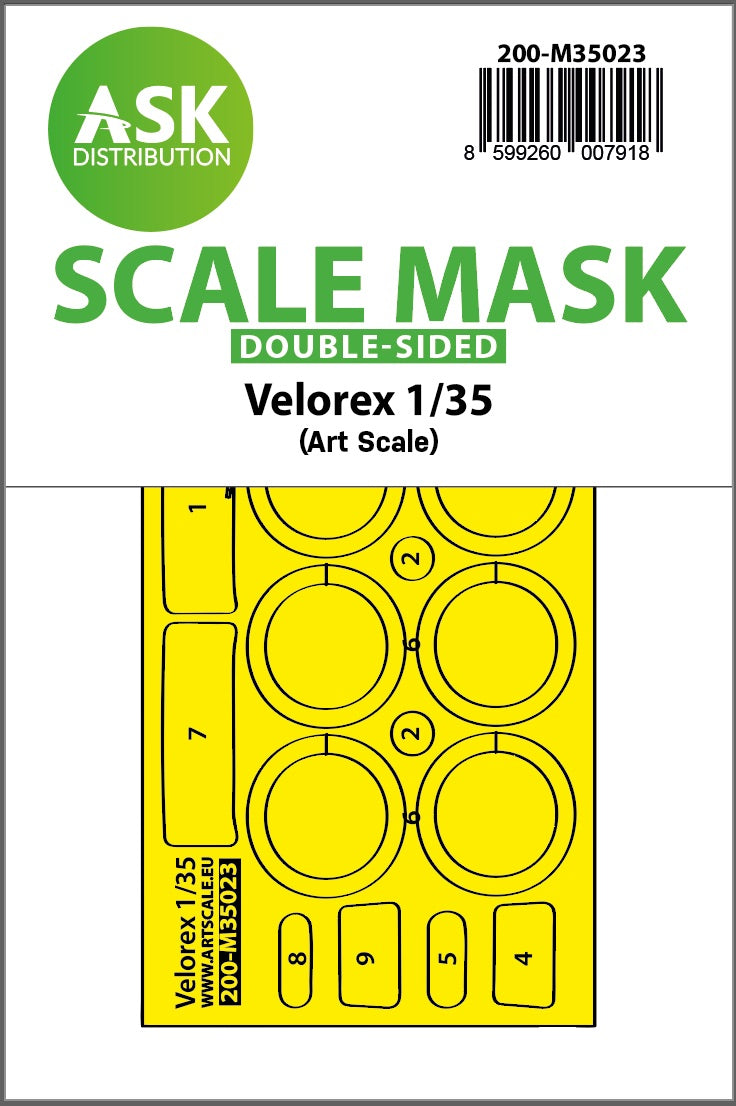 Art Scale 200-M35023 1:35 Velorex double-sided express fit mask for Art Scale Kit