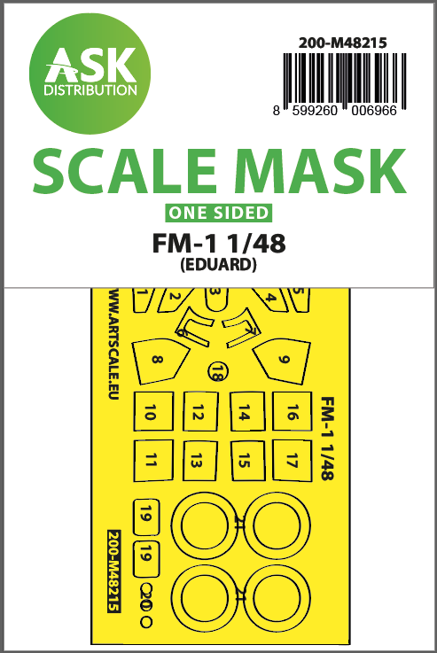 Art Scale 200-M48215 1:48 General-Motors FM-1 Wildcat wheels and canopy paint mask