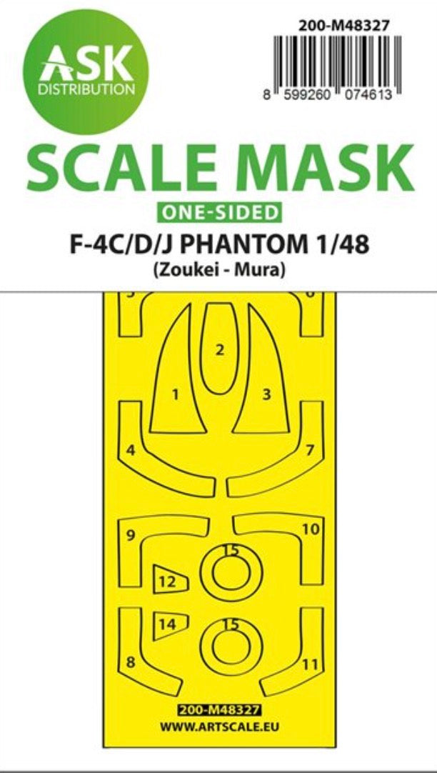 Art Scale 200-M48327 1:48 F-4C/F-4D/F-4J Phantom one-sided self-adhesive mask