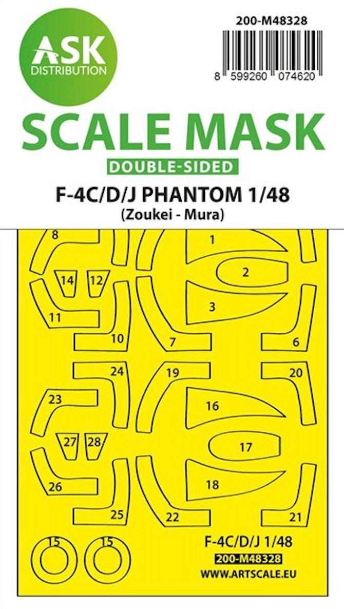 Art Scale 200-M48328 1:48 F-4C/F-4D/F-4J Phantom one-sided self-adhesive mask
