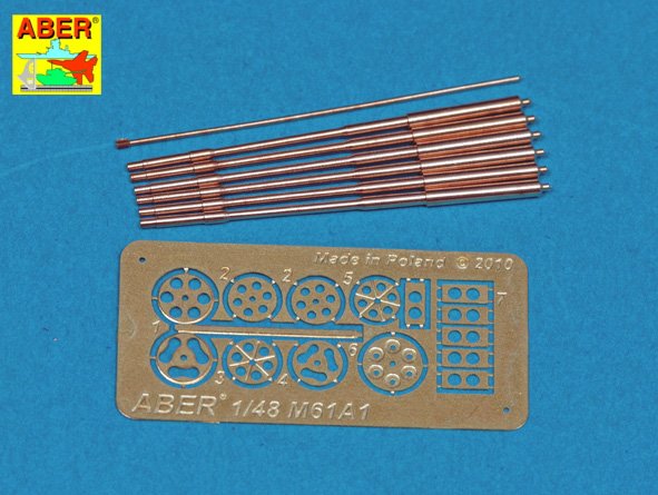 Aber A48050 1:48 Set of Barrels for 20mm Gun M61A1 used in Modern U.S. Aircraft