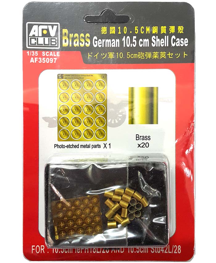 AFV Club AF35097 1:35 German 10.5cm Shell Cases x 20