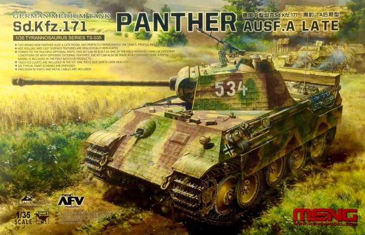 Meng Model MMTS-035 1:35 Pz.Kpfw.V Ausf.A Panther (Late) Sd.Kfz.171