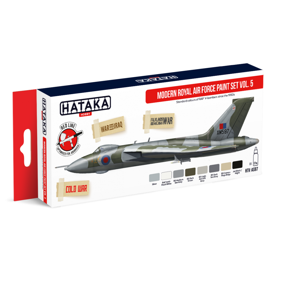 Hataka AS97 (Red Line) Modern Royal Air Force Vol.5 Acrylic Paint Set