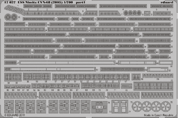 Eduard 17027 1:700 USS Nimitz CVN-68 (2005)