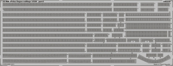 Eduard 53060 1:350 Prinz Eugen 1945 railings