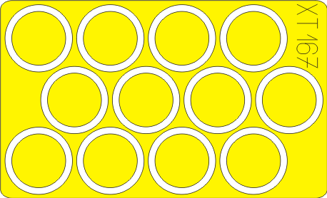 Eduard XT167 1:35 M7 Priest 105mm Howitzer Mid production wheel masks