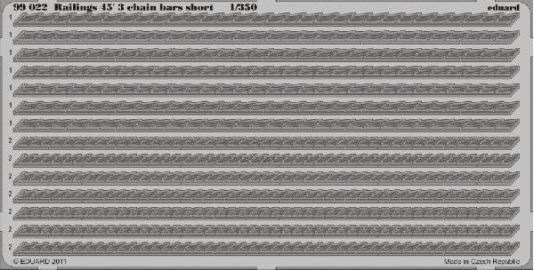 Eduard 99022 1:350 Railings 45´ 3 chain bars short