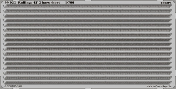 Eduard 99023 1:700 Railings 45´ 3 bars short