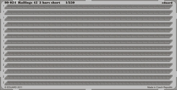 Eduard 99024 1:350 Railings 45´ 3 bars short