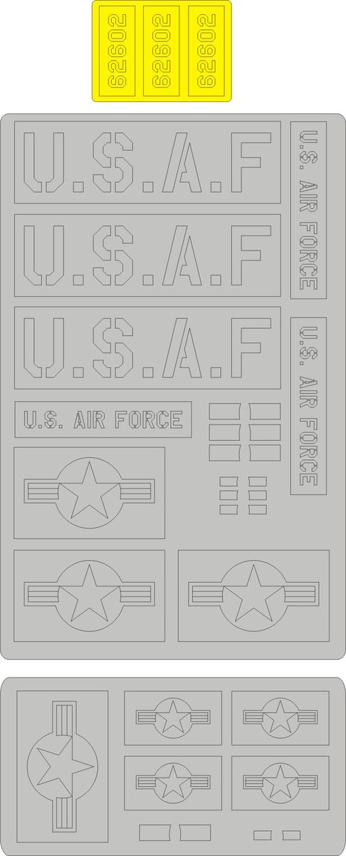 New Ware NWAM0093 1:32 Cessna L.19/O-1 Bird Dog USAF marking EXPERT masks