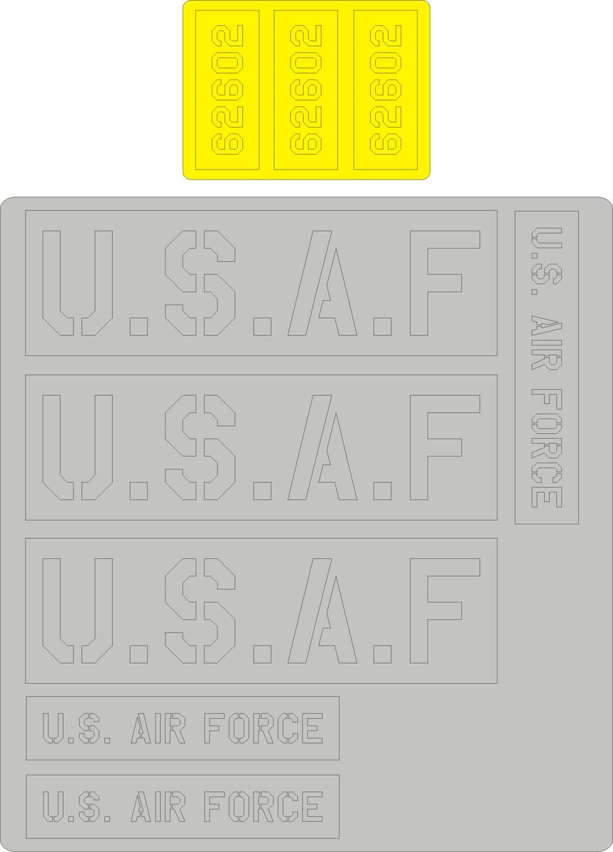New Ware NWAM0092 1:32 Cessna L.19/O-1 Bird Dog USAF marking masks