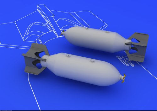Eduard Brassin 648081 1:48 U.S. 500lb bombs (2 pcs)