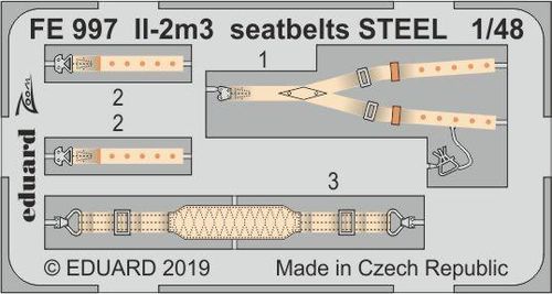 Eduard FE997 1:48 Ilyushin Il-2m3 seatbelts STEEL