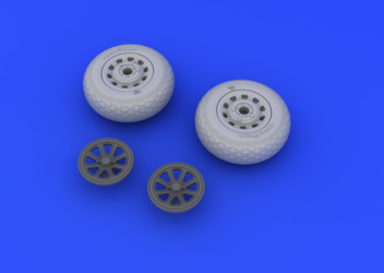 Eduard Brassin 648092 1:48 North-American P-51D Mustang wheels with weighted tyre effect
