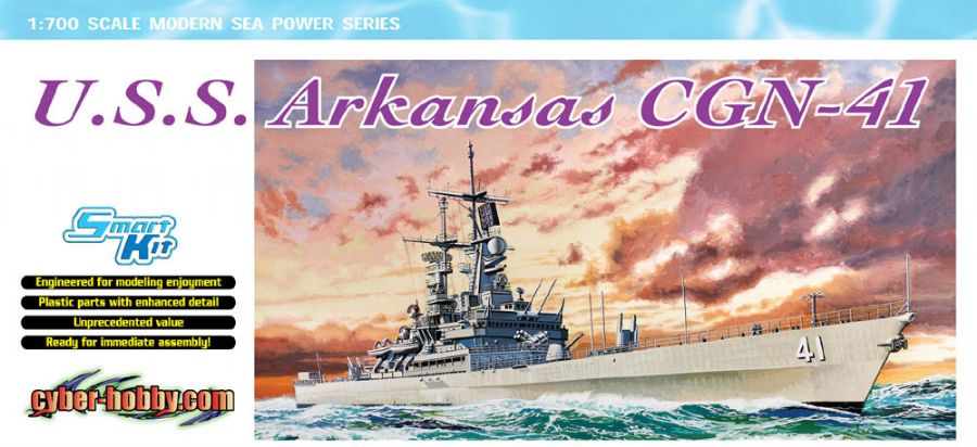 Dragon 7124 1:700 U.S.S. Arkansas CGN-41