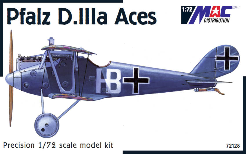 MAC Distribution 72128 1:72 Pfalz D.IIIa (new mould) Aces