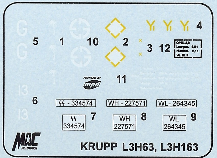 MAC Distribution 72086 1:72 Krupp L3H163