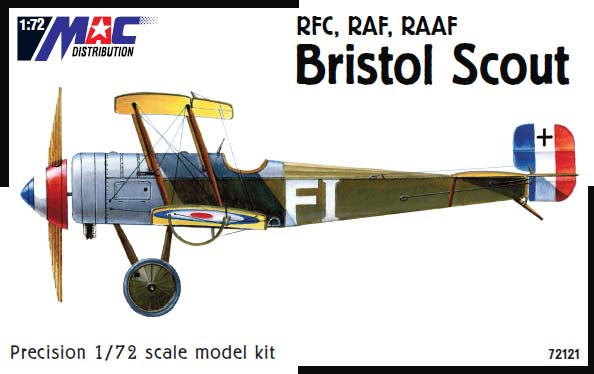 MAC Distribution 72121 1:72 Bristol Scout with decals for RFC/RAF/RAAF markings