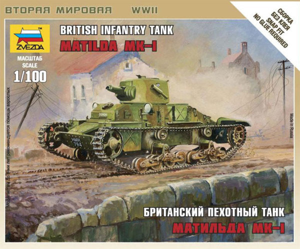 Zvezda 6191 1:100 British Light Tank Matilda Mk.I