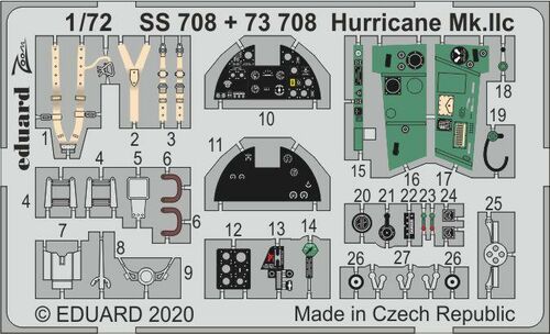 Eduard SS708 1:72 Hawker Hurricane Mk.IIc