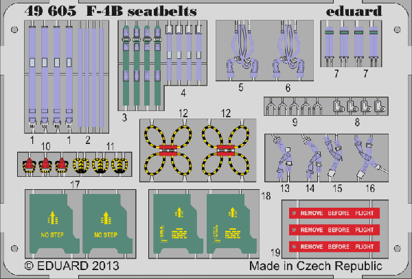 Eduard 49605 1:48 McDonnell F-4B Phantom seatbelts