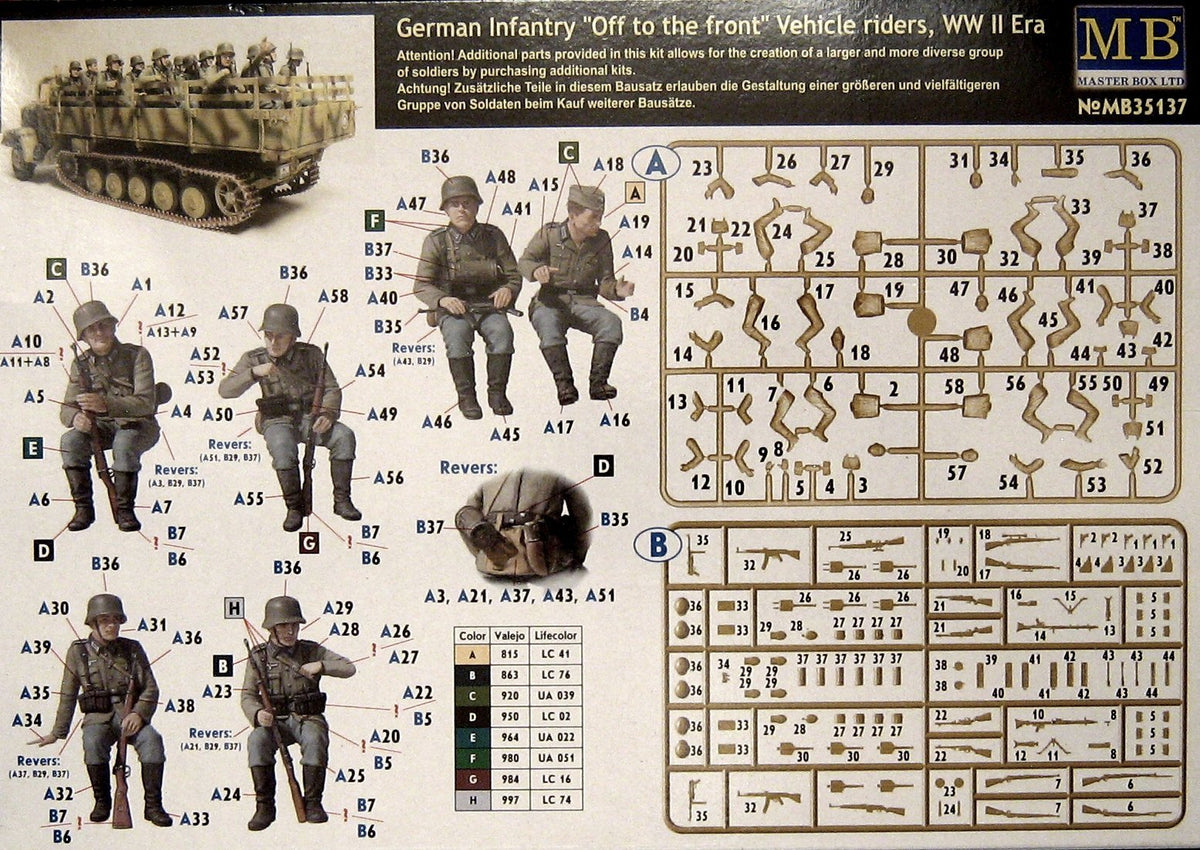 Master Box MB35137 1:35 German Infantry 'Off to the Front' Vehicle Riders
