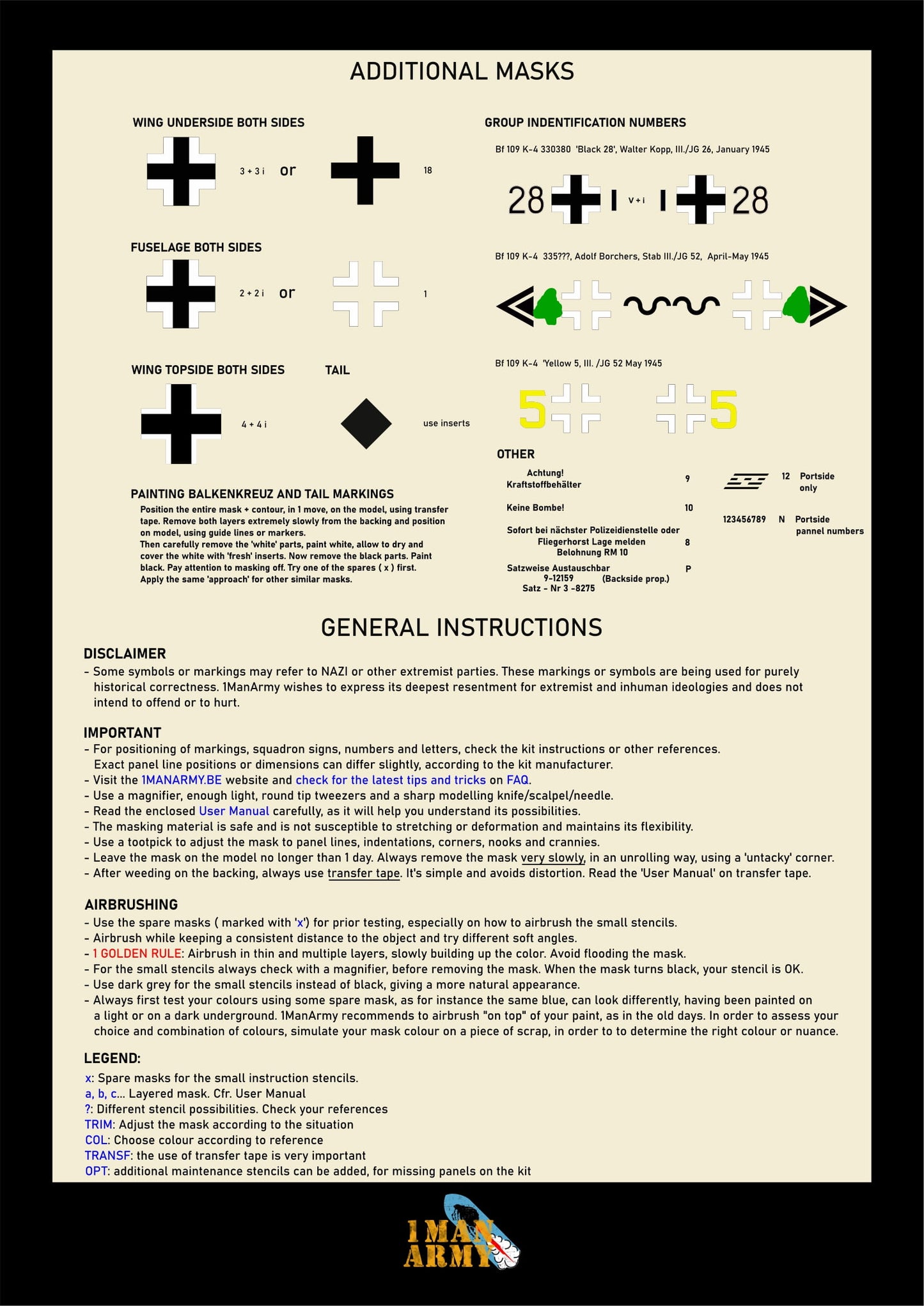 1ManArmy 32DET053 1:32 Messerschmitt Bf-109K-4
