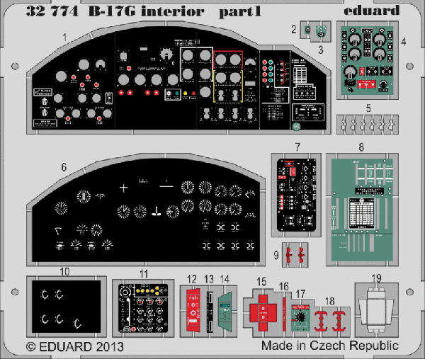Eduard 32774 1:32 Boeing B-17G Flying Fortress interior